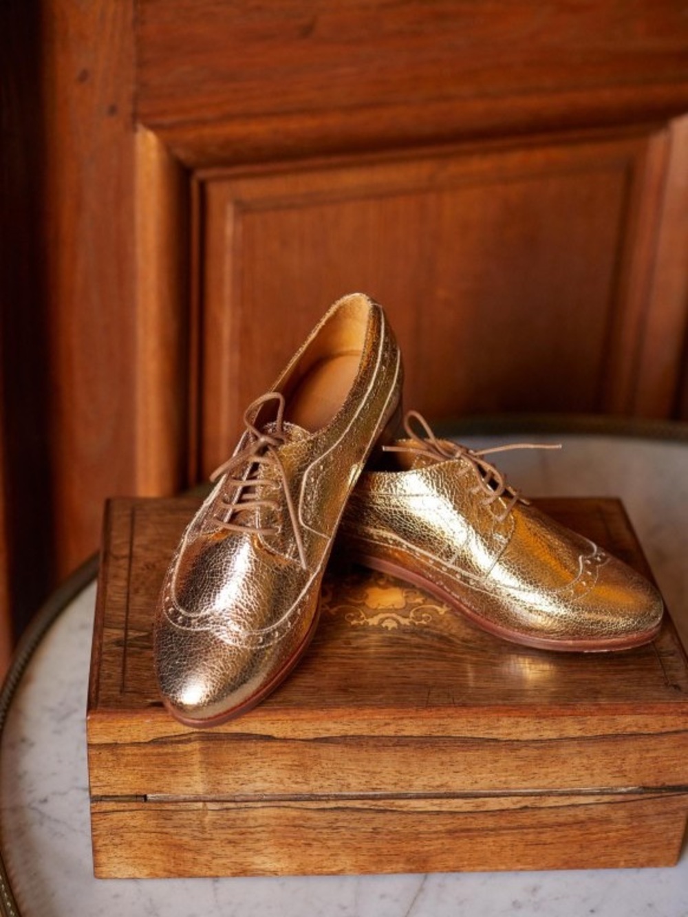 Sézane Paul Derbies in Gold FR 37 / US 6 - Picture 4 of 10